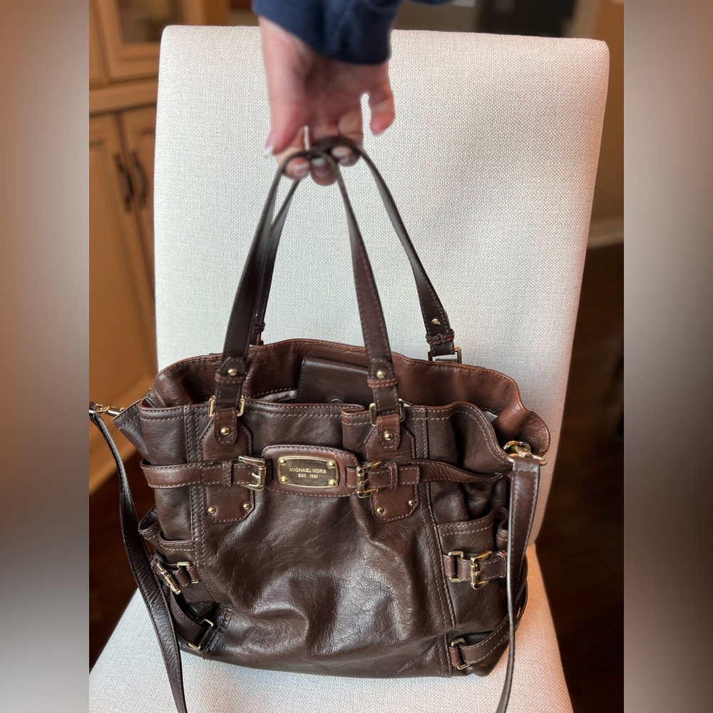 Michael Kors Gansevoort large  Brown Leather Bag
